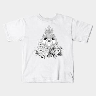 small seal with a floral crown Kids T-Shirt